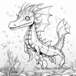 Detailed Spotted Sea Dragon Coloring Pages for Adults 2