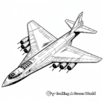 Detailed Stealth Bomber Coloring Pages for Adults 4
