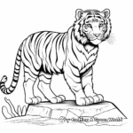 Detailed Striped Tiger Coloring Pages for Adults 4