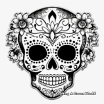 Detailed Sugar Skull Coloring Pages for Adults 1