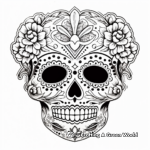 Detailed Sugar Skull Coloring Pages for Adults 2