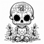 Detailed Sugar Skull Coloring Pages for Adults 3