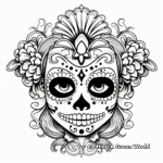 Detailed Sugar Skull Coloring Pages for Adults 4