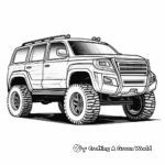 Detailed SUV Car Coloring Pages 3