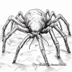 Detailed Tarantula Spider Web Coloring Pages 1