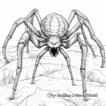 Detailed Tarantula Spider Web Coloring Pages 2