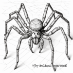Detailed Tarantula Spider Web Coloring Pages 4