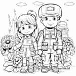 Detailed 'Thanks for Your Service' Military Coloring Pages 1
