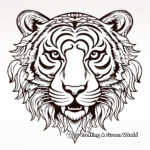 Detailed Tiger Face for Advanced Colorists 2