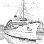 Detailed Titanic Deck Coloring Pages for Adults 3