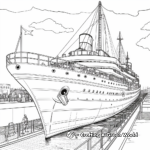 Detailed Titanic Deck Coloring Pages for Adults 4