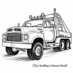 Detailed Tow Truck Coloring Pages for Adults 2