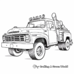 Detailed Tow Truck Coloring Pages for Adults 4