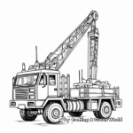 Detailed Tower Crane Truck Coloring Pages 1