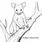 Detailed Tree Kangaroo Coloring Pages for Adults 2