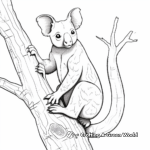 Detailed Tree Kangaroo Coloring Pages for Adults 4
