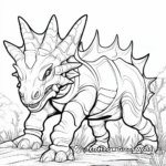 Detailed Triceratops Dinosaur Coloring Pages 2
