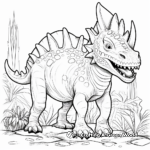 Detailed Triceratops Dinosaur Coloring Pages 3