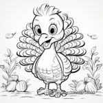 Detailed Turkey With 'Give Thanks' Banner Coloring Pages 2