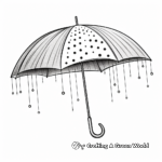 Detailed Umbrella and Raindrops Coloring Pages for Adults 1