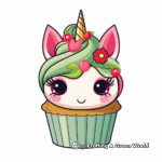 Detailed Unicorn Cupcake Designs for Adults to Color 1