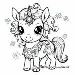 Detailed Unicorn Mandala Coloring Pages for Adults 2