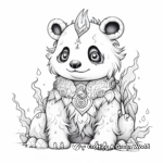 Detailed Unicorn Panda Coloring Pages for Adults 1
