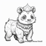 Detailed Unicorn Panda Coloring Pages for Adults 4