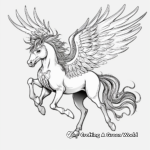 Detailed Unicorn Pegasus Coloring Pages for Adults 3