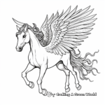 Detailed Unicorn Pegasus Coloring Pages for Adults 4