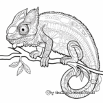 Detailed Veiled Chameleon Coloring Pages 2