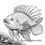 Detailed Venomous Lionfish Coloring Pages for Adults 1