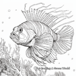 Detailed Venomous Lionfish Coloring Pages for Adults 4