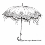 Detailed Victorian Umbrella Coloring Pages 1