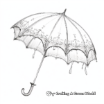 Detailed Victorian Umbrella Coloring Pages 2