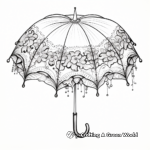 Detailed Victorian Umbrella Coloring Pages 3