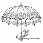 Detailed Victorian Umbrella Coloring Pages 4