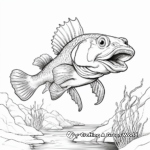 Detailed Walleye Coloring Pages for Adults 4