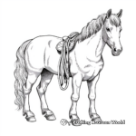 Detailed Western Saddle Horse Coloring Page 3