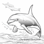 Detailed Whale and Dolphin Coloring Pages 1