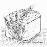 Detailed Wheat Bread Coloring Pages for Adults 2