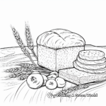 Detailed Wheat Bread Coloring Pages for Adults 3