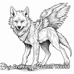 Winged Wolf Coloring Pages - Free & Printable!