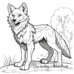 Detailed Winged Wolf Coloring Pages for Adults 4