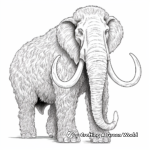 Detailed Woolly Mammoth Coloring Pages for Adults 1