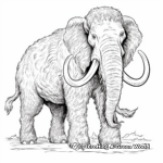 Detailed Woolly Mammoth Coloring Pages for Adults 3