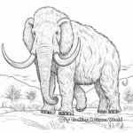 Detailed Woolly Mammoth Coloring Pages for Adults 4