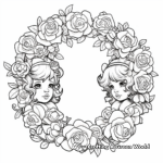 Detailed Wreath of Roses Coloring Pages 2