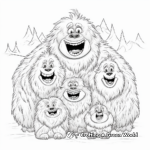 Detailed Yeti Family Coloring Pages 3