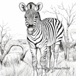 Detailed Zebra Stripes Coloring Pages for Adults 2
